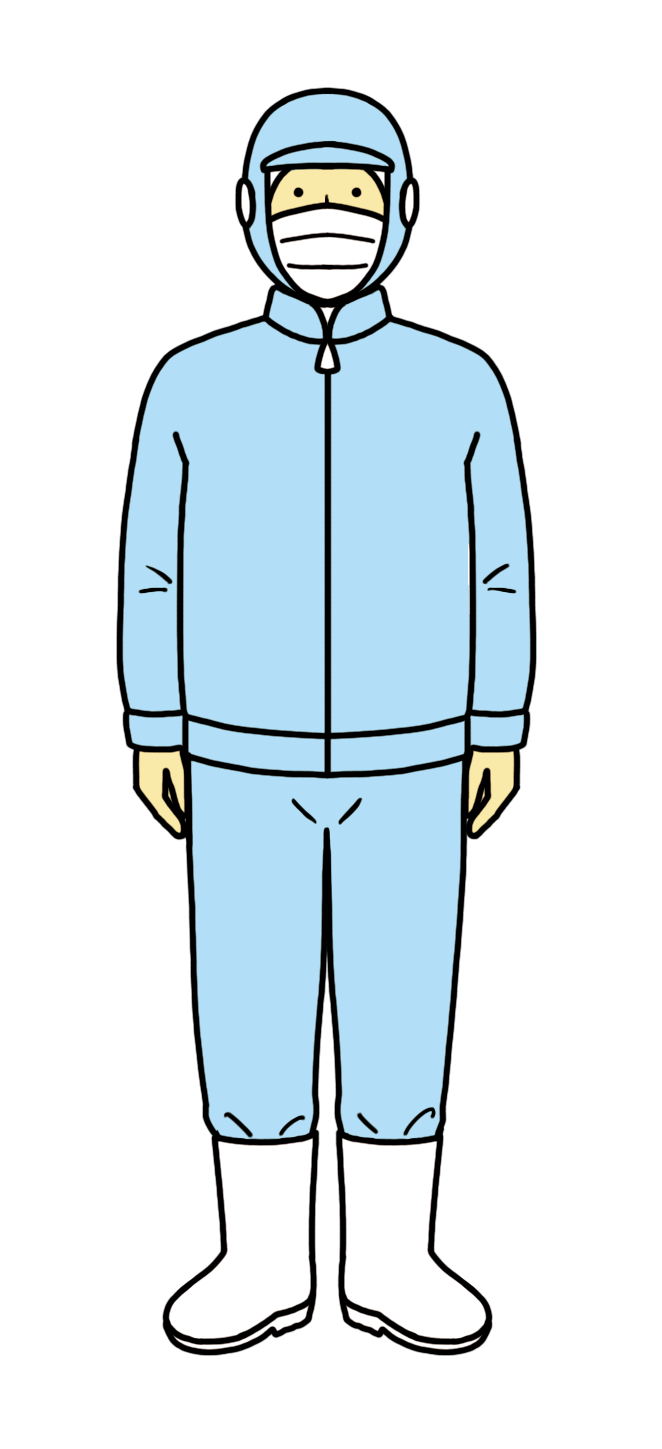 作業試験の服装例